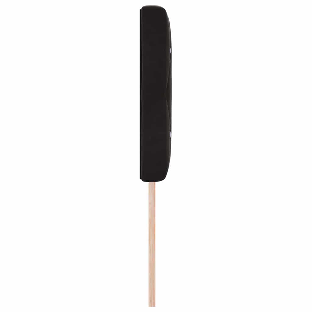 Bársony Fejtámla Argyle fejtámlával Kézi Fekete 140 cm Bársony
