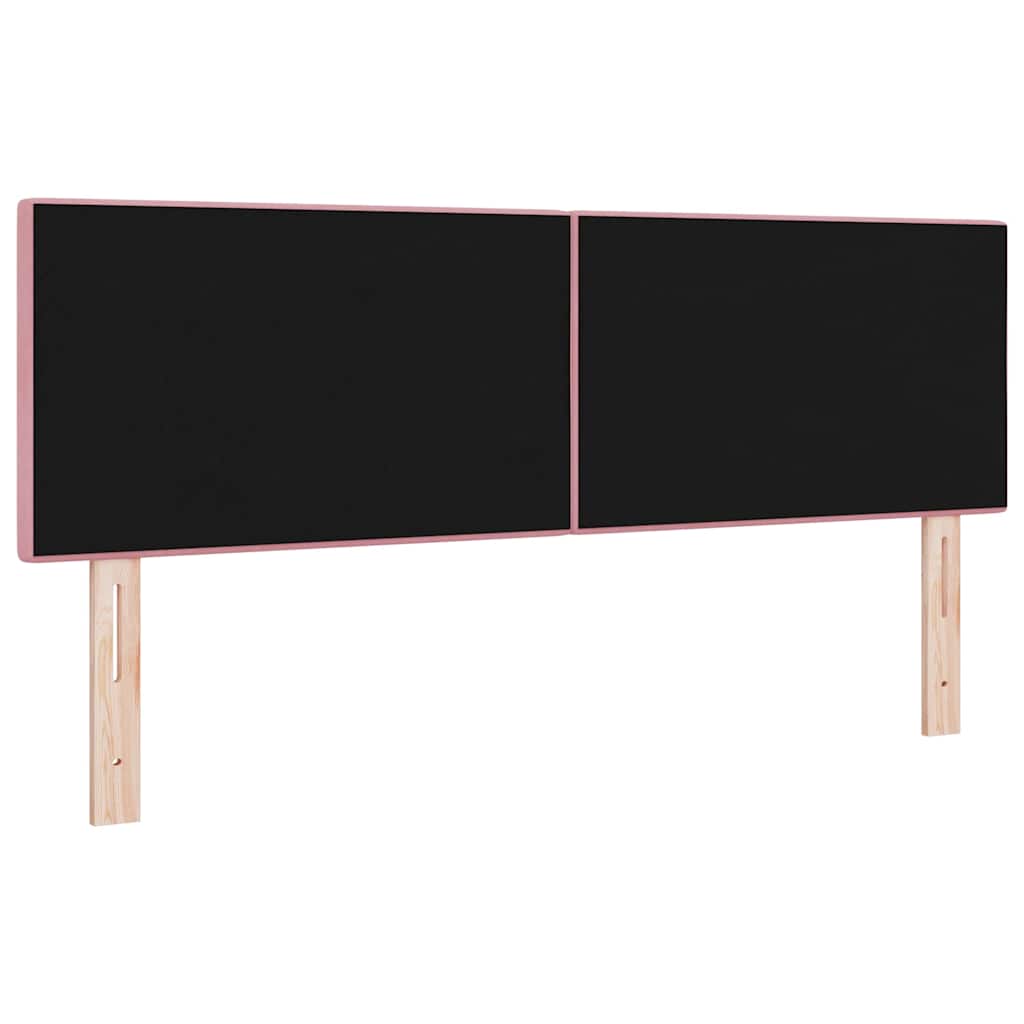 Fejtámla Falra szerelhető fejtámlával Rózsaszín 160 cm Bársony
