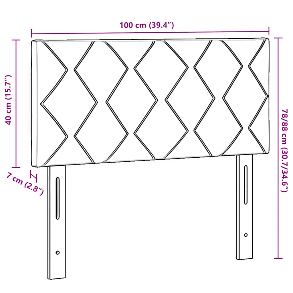 Textil Fejtámla Geometric fejtámlával Kézi Krém 100 cm szövet