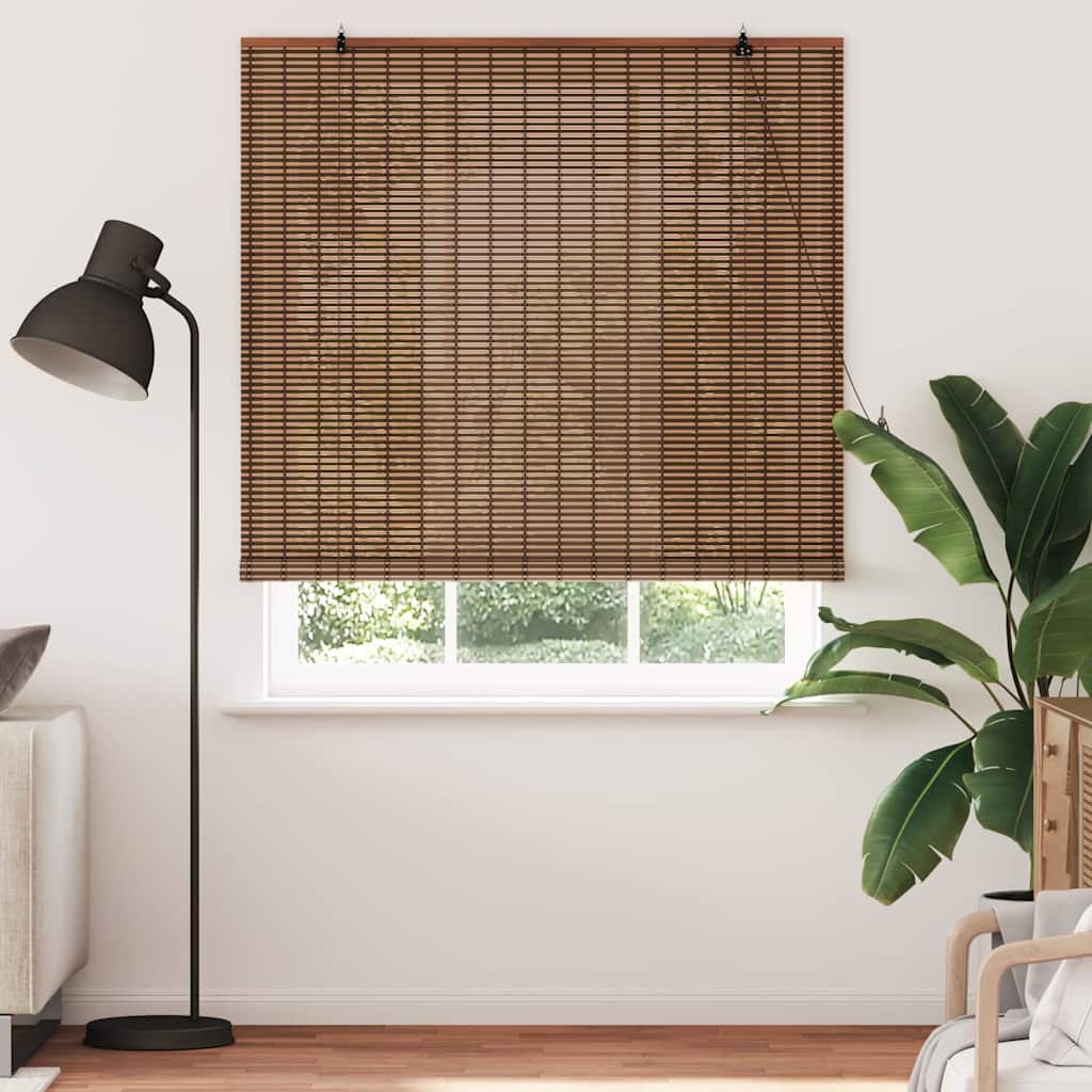 Ablak Függöny Geometrikus Barna 150 x 220 cm bambusz