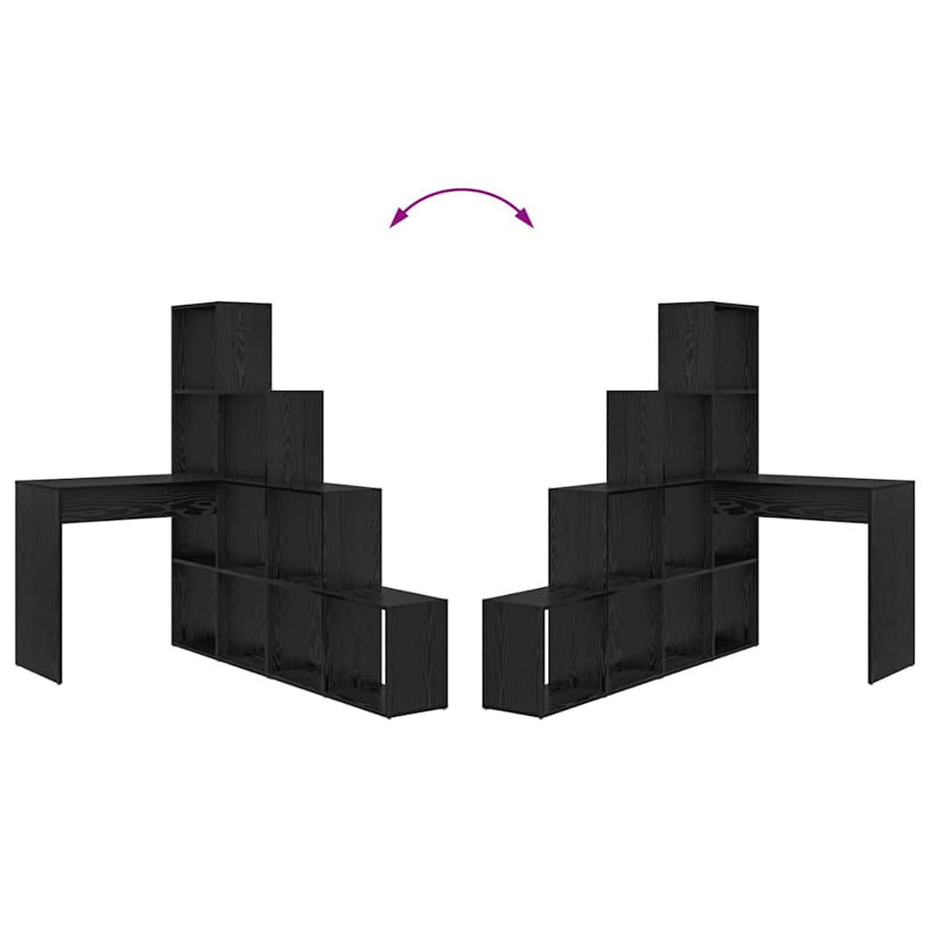 Sarokíróasztal Fekete tölgy 101,5 x 149,5 x 149,5 cm Faanyag
