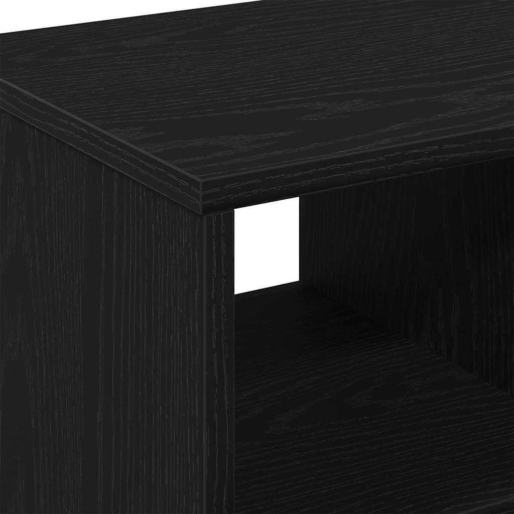 Oldalasztal polcokkal Musta tammi 50 x 30 x 55 cm Faanyag