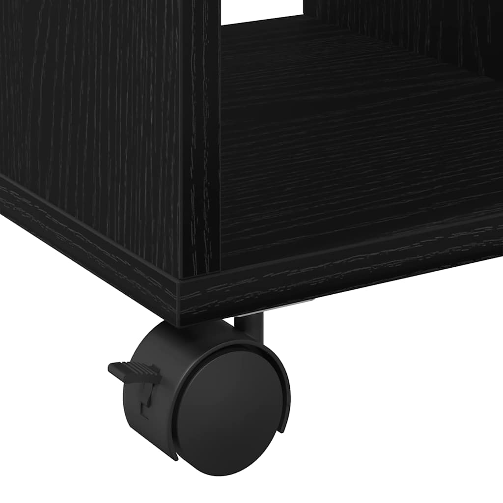Oldalasztal polcokkal Musta tammi 50 x 30 x 55 cm Faanyag