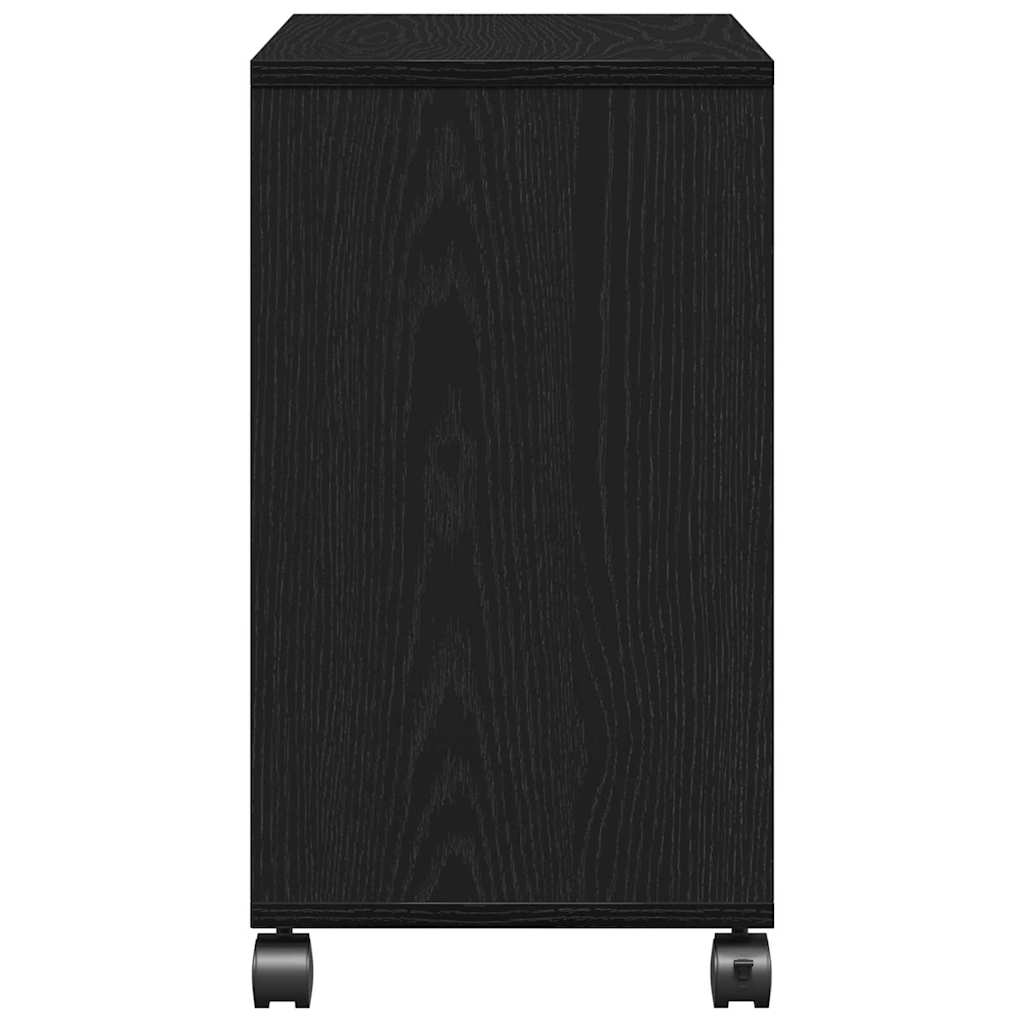 Oldalasztal polcokkal Musta tammi 50 x 30 x 55 cm Faanyag
