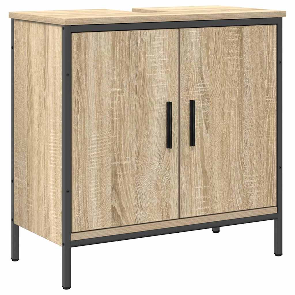 Fürdőszoba bútor szett 2 pcs Barna 60 x 30 x 60 cm Faanyag