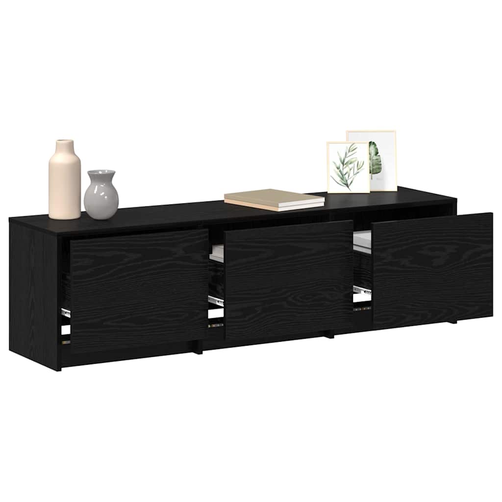 TV egységek fiókkal Fekete tölgy 140 x 34 x 40 cm Faanyag