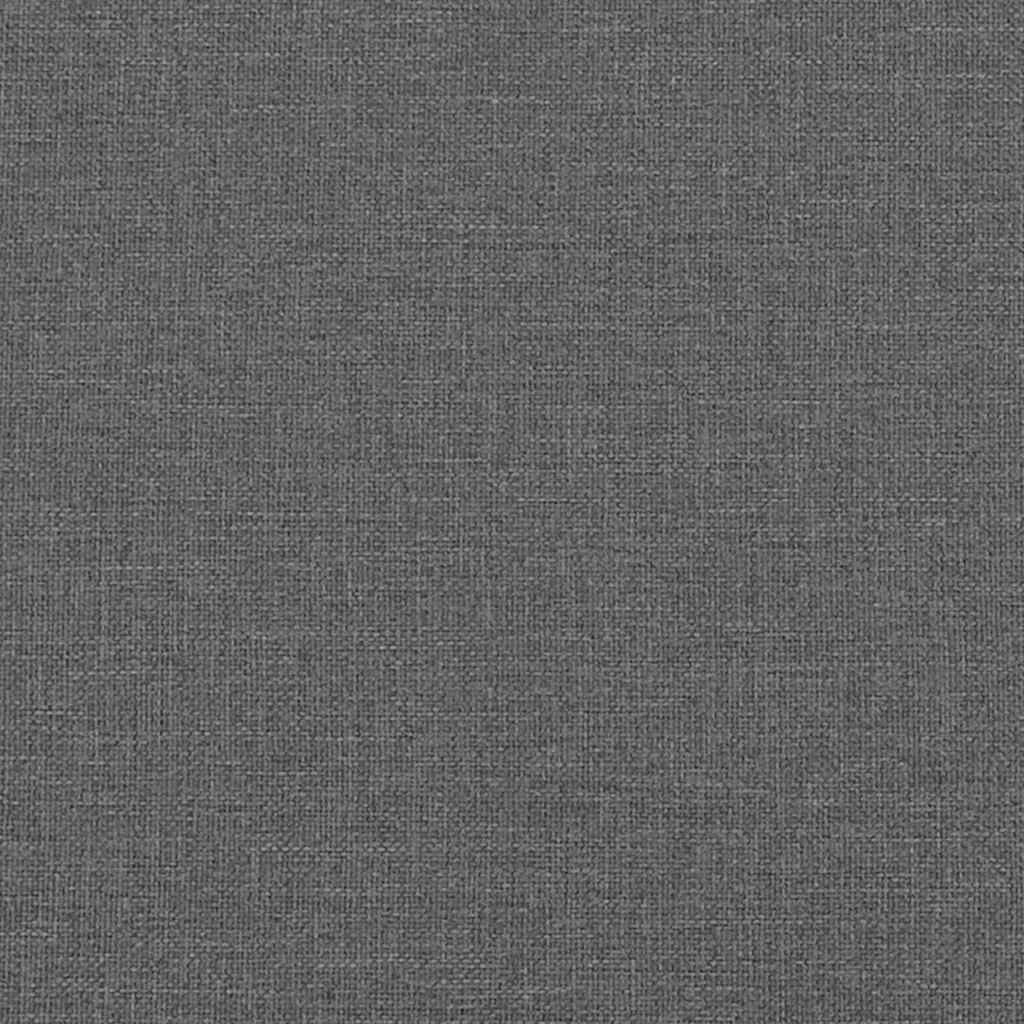 Boxrugós ágy Sötétszürke és Fehér és Sötétszürke 120 x 200 cm