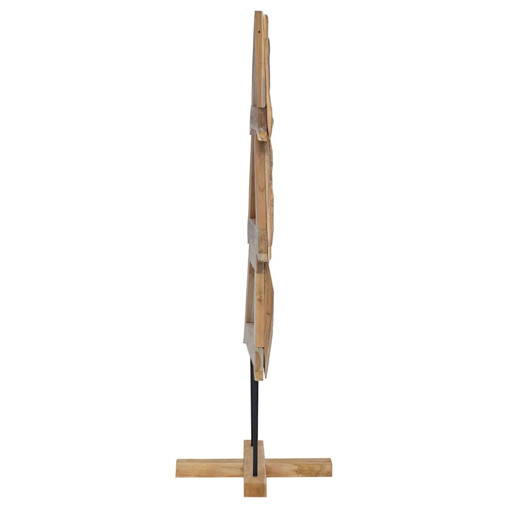 Karácsonyfa állvánnyal Barna 150 cm Tömör tíkfa