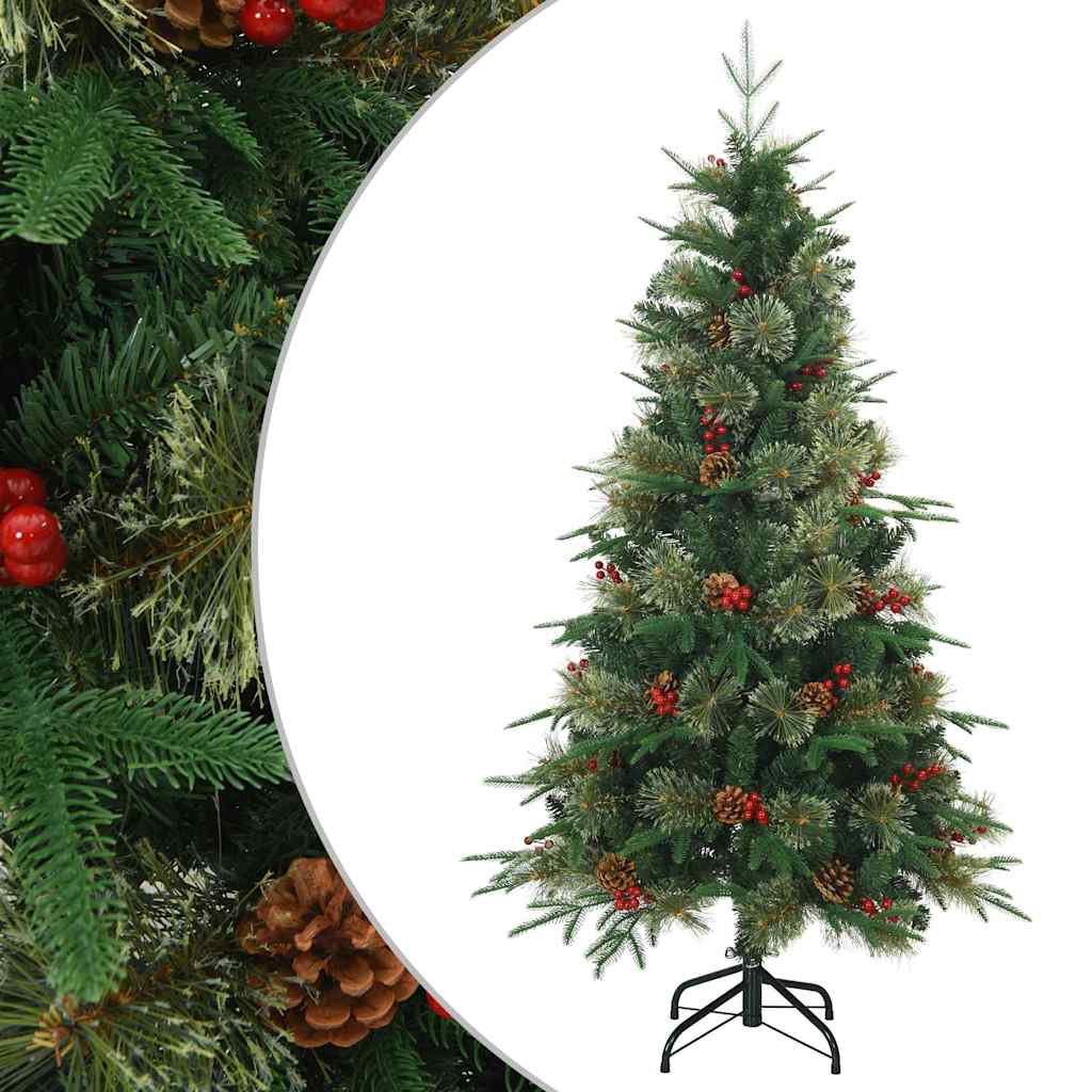 Műanyag Hajtogatós Karácsonyfa Zöld 150 cm PVC, PE és acél