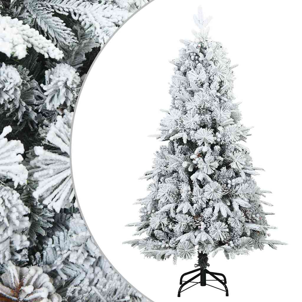 Műanyag Hajtogatós Karácsonyfa állvánnyal Zöld és fehér 120 cm