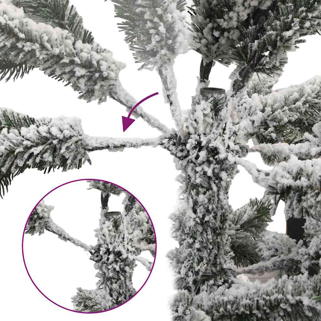 Műanyag Hajtogatós Karácsonyfa állvánnyal Zöld és fehér 120 cm
