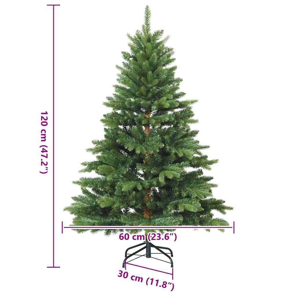 Műanyag Hajtogatós Karácsonyfa Zöld 120 cm PVC, PE és acél