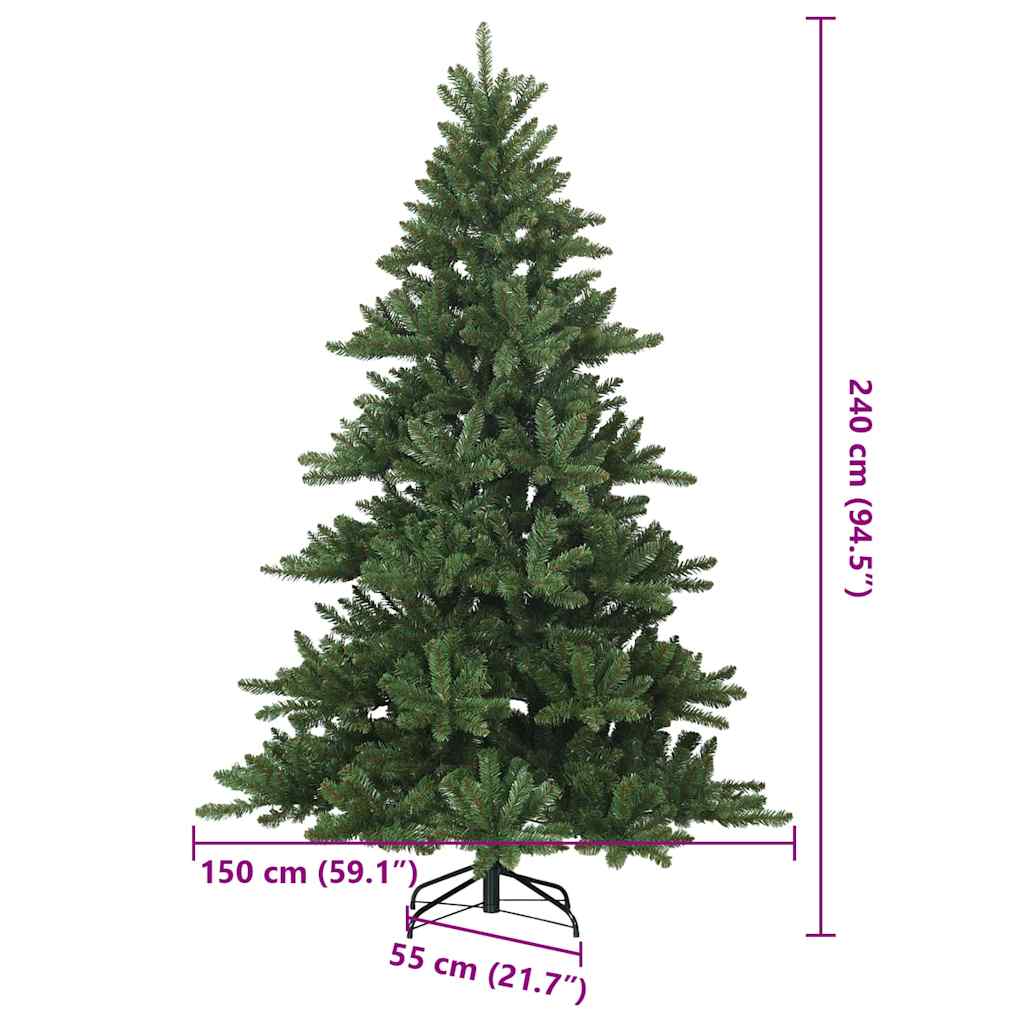 Műanyag Hajtogatós Karácsonyfa állvánnyal Zöld 240 cm PVC, acél