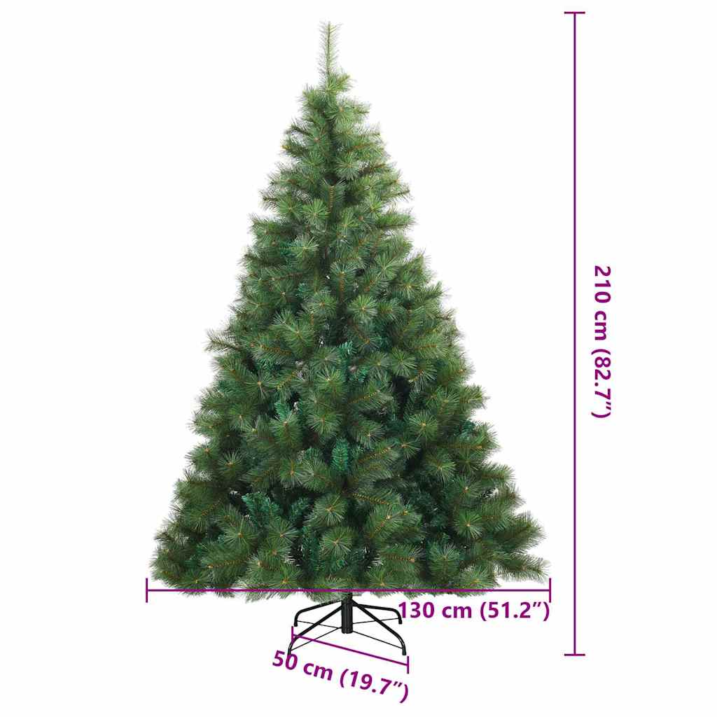 Műanyag Hajtogatós Karácsonyfa állvánnyal Zöld 210 cm PVC, acél