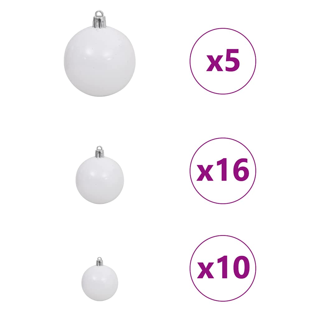 Műfenyő Elővilágított Karácsonyfa 300 LED-del Fekete 180 cm PVC