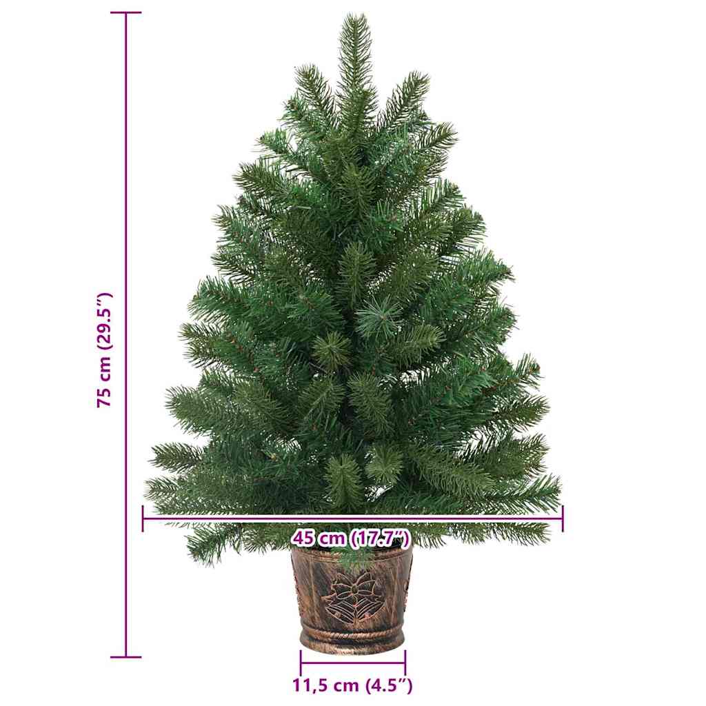 Mű karácsonyfa 150 LED-del állvánnyal Zöld 65 cm PE és PVC