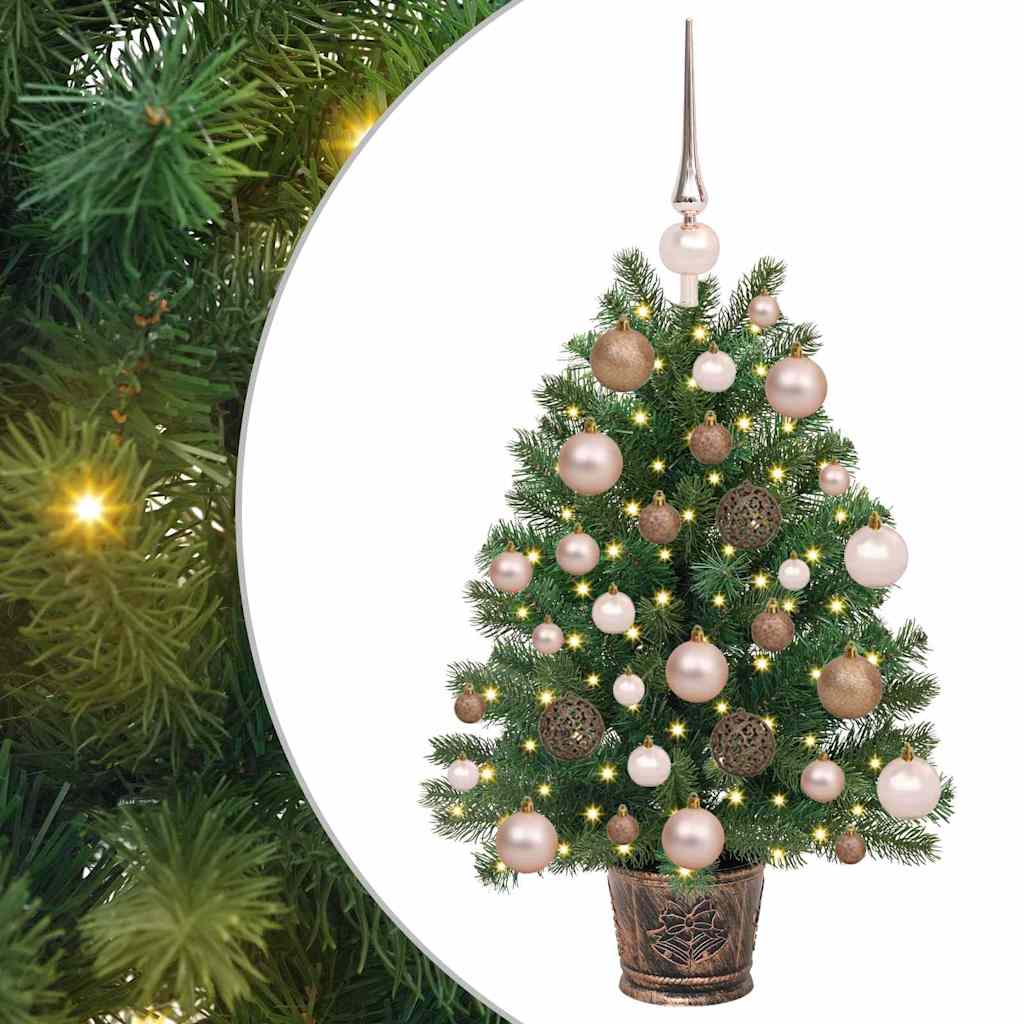 Mű karácsonyfa 150 LED-del állvánnyal Zöld 65 cm PE és PVC