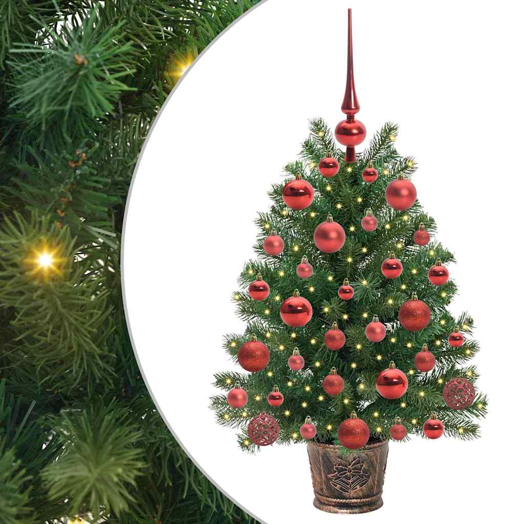 Mű karácsonyfa 150 LED-del állvánnyal Zöld 75 cm PE és PVC