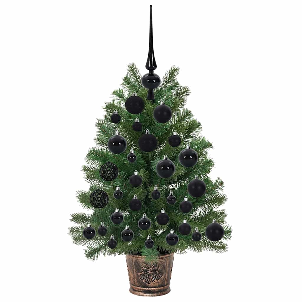 Mű karácsonyfa 150 LED-del állvánnyal Zöld 75 cm PE és PVC