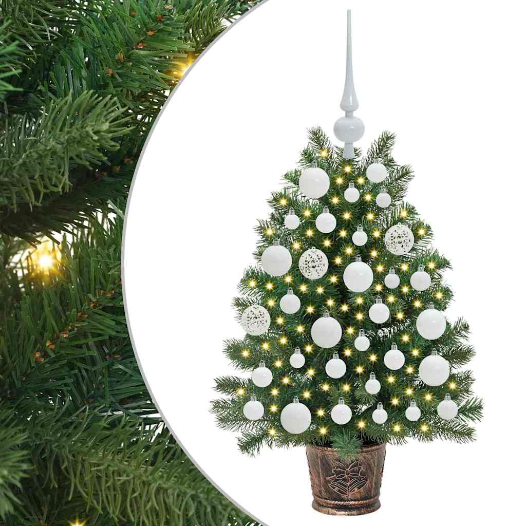 Mű karácsonyfa 150 LED-del állvánnyal Zöld 75 cm PE és PVC