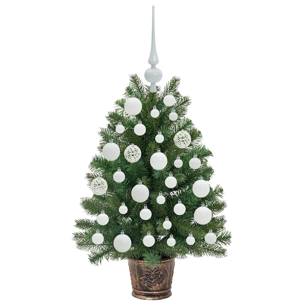 Mű karácsonyfa 150 LED-del állvánnyal Zöld 75 cm PE és PVC