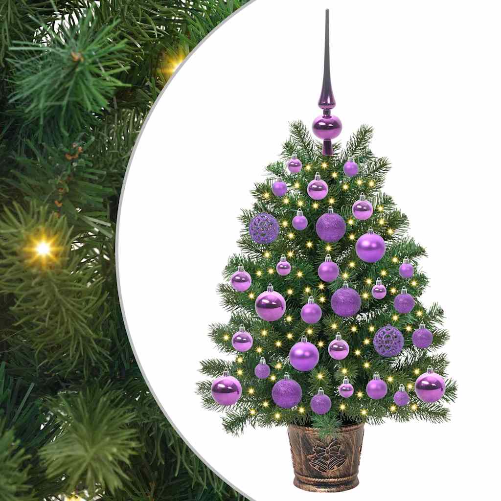 Mű karácsonyfa 150 LED-del állvánnyal Zöld 75 cm PE és PVC