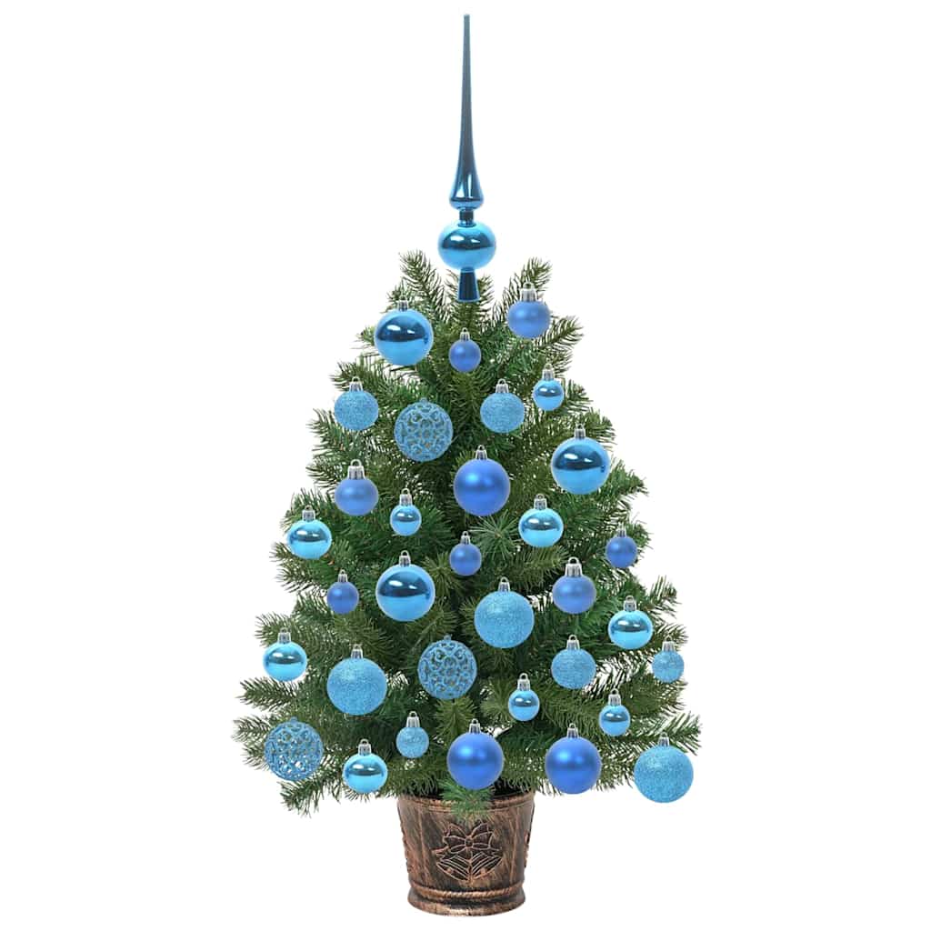Mű karácsonyfa 150 LED-del állvánnyal Zöld 75 cm PE és PVC