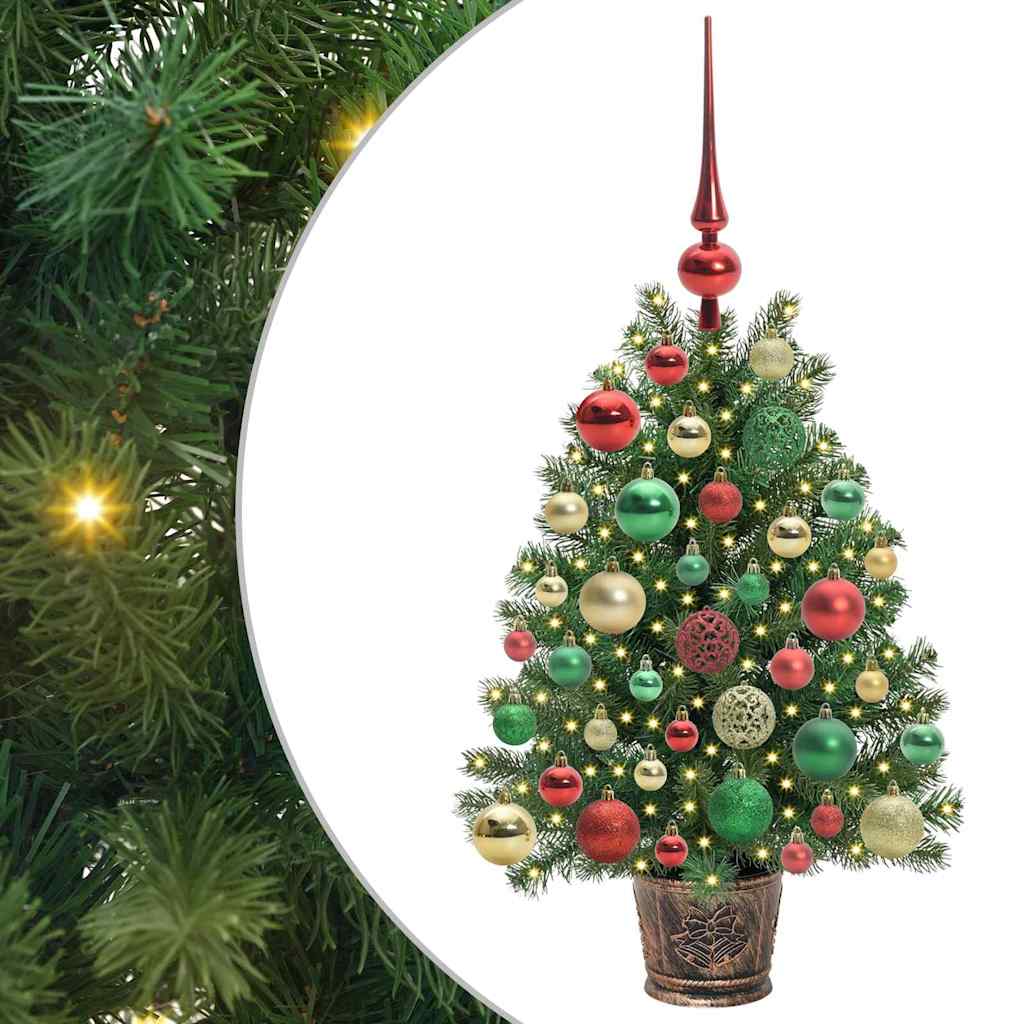 Mű karácsonyfa 150 LED-del állvánnyal Zöld 75 cm PE és PVC