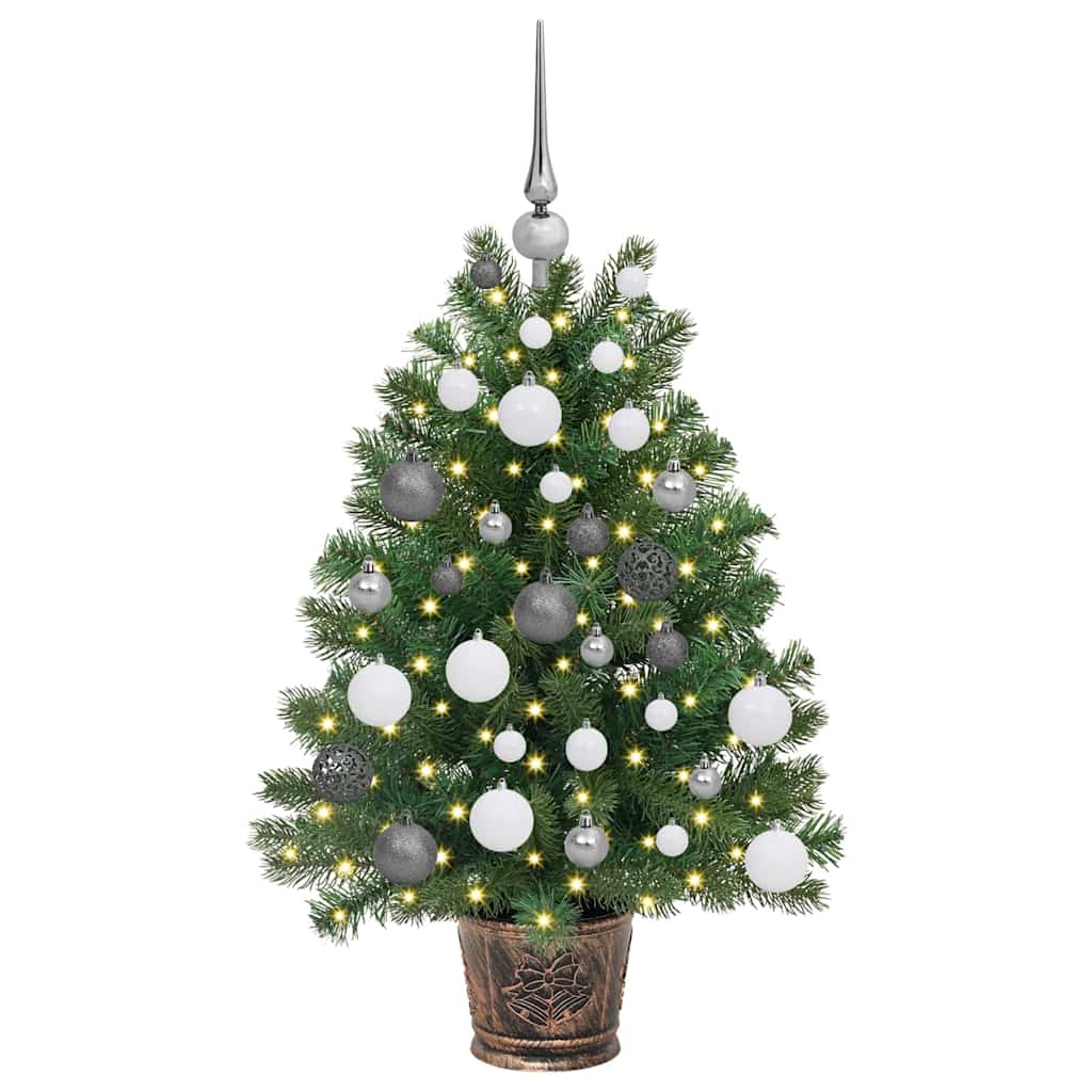 Mű karácsonyfa 150 LED-del állvánnyal Zöld 95 cm PE és PVC