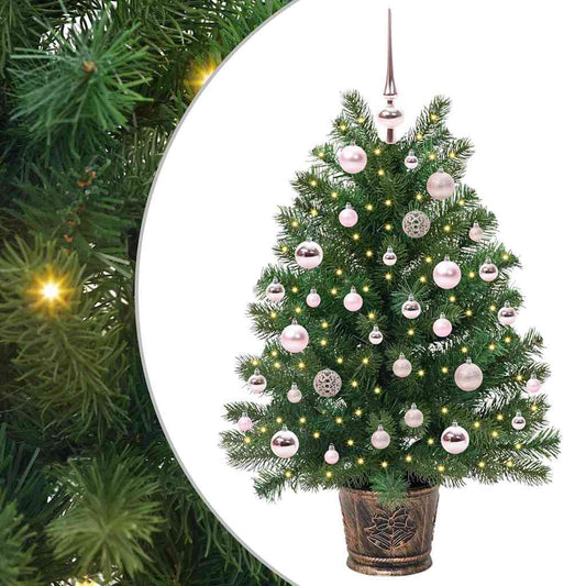 Mű karácsonyfa 150 LED-del állvánnyal Zöld 95 cm PE és PVC