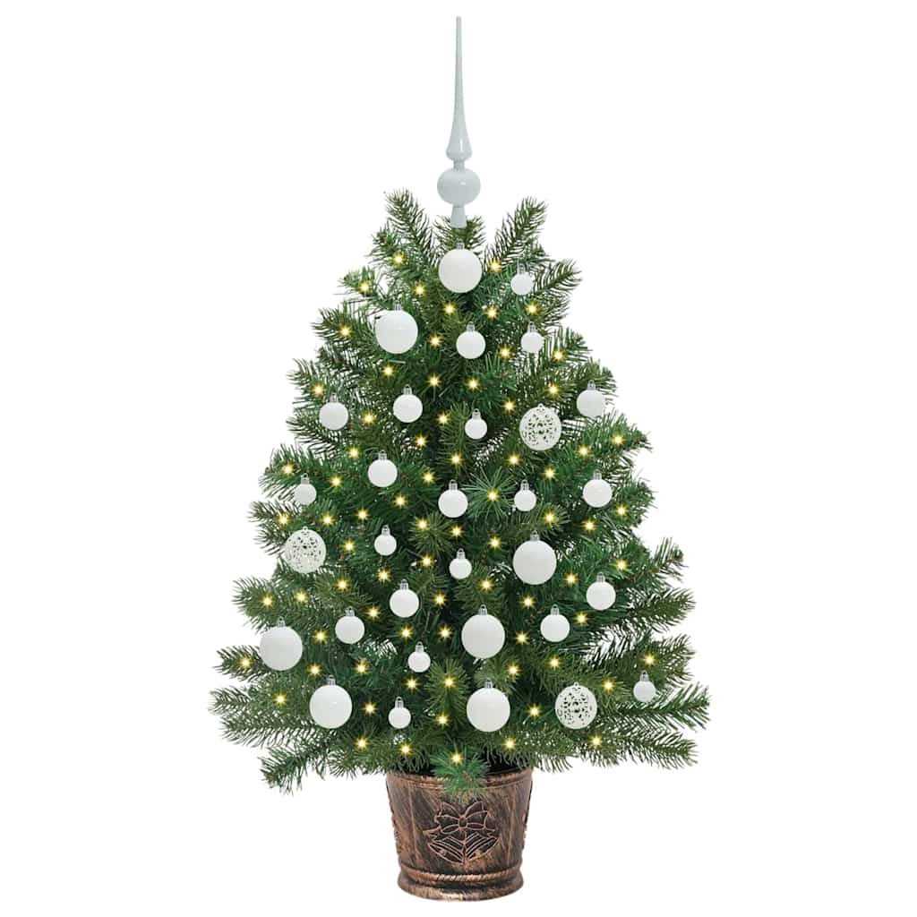 Mű karácsonyfa 150 LED-del állvánnyal Zöld 95 cm PE és PVC