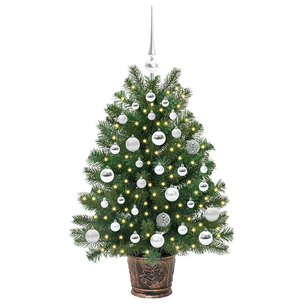 Mű karácsonyfa 150 LED-del állvánnyal Zöld 95 cm PE és PVC