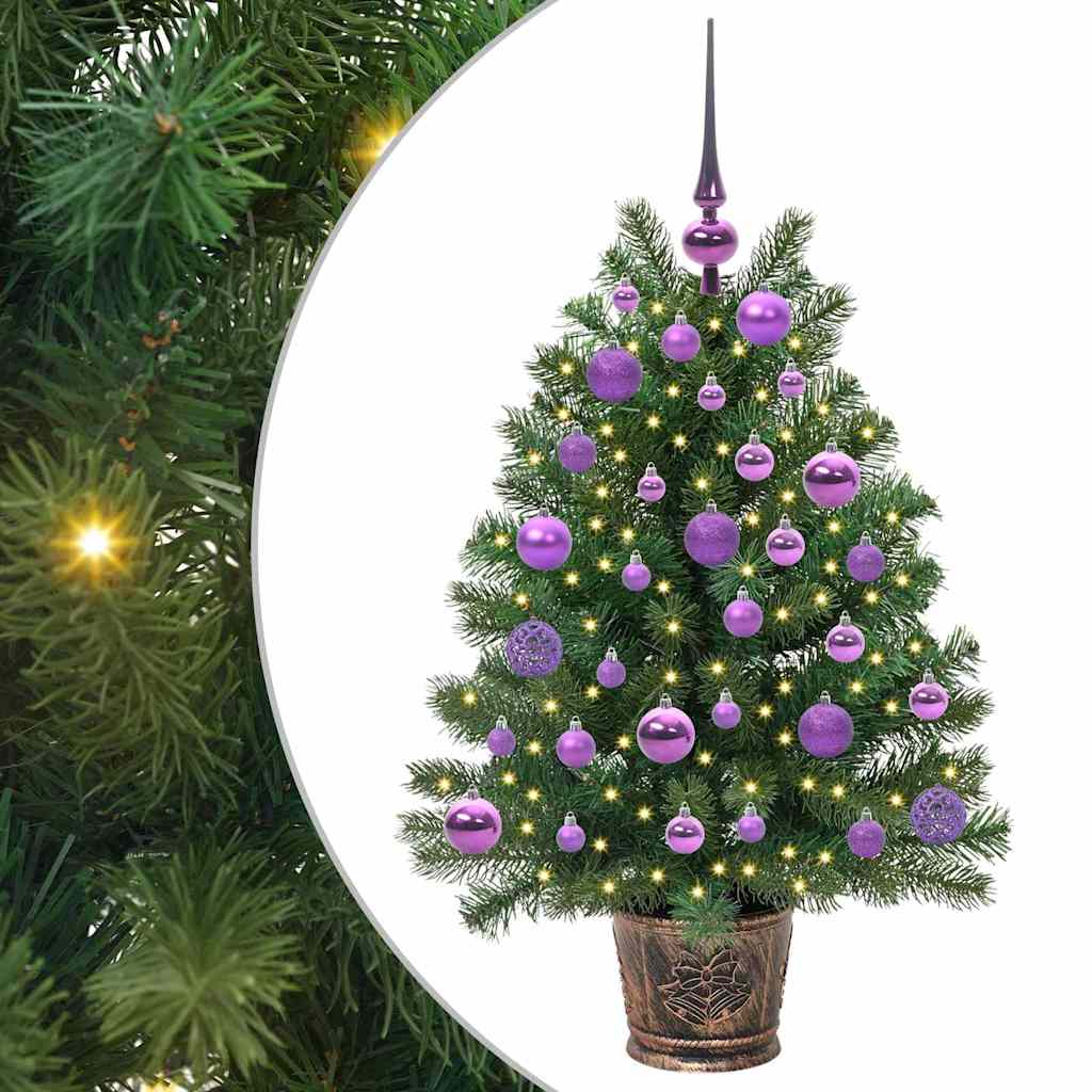 Mű karácsonyfa 150 LED-del állvánnyal Zöld 95 cm PE és PVC