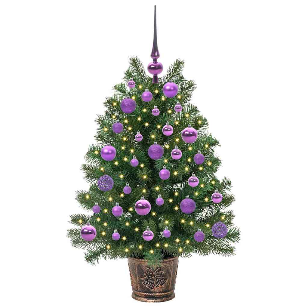 Mű karácsonyfa 150 LED-del állvánnyal Zöld 95 cm PE és PVC