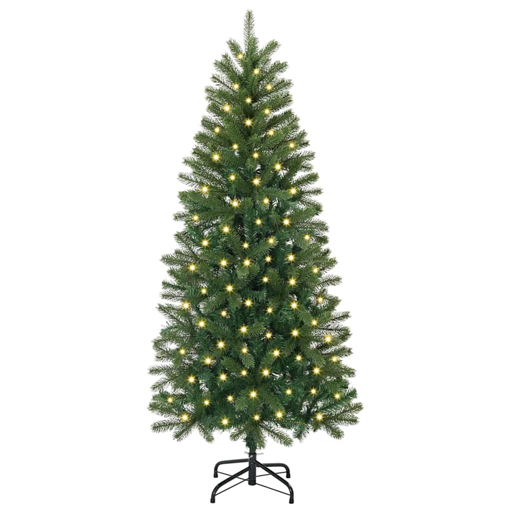 Mű karácsonyfa 150 LED-del állvánnyal Zöld 120 cm PE és PVC