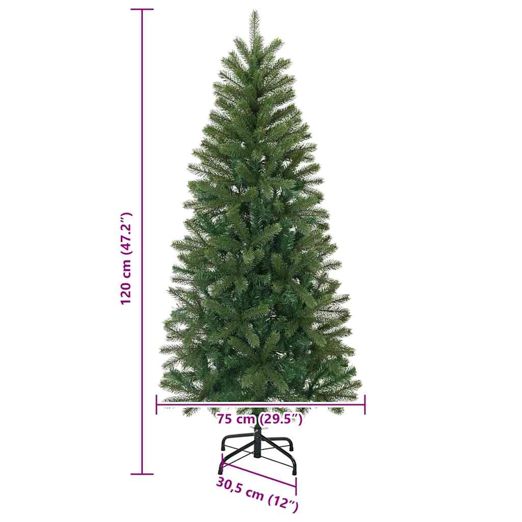 Mű karácsonyfa 150 LED-del állvánnyal Zöld 120 cm PE és PVC