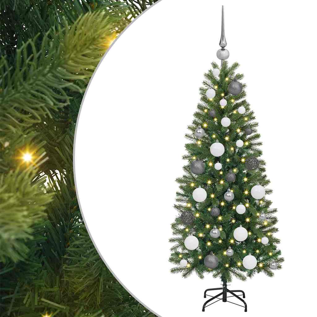 Mű karácsonyfa 150 LED-del állvánnyal Zöld 120 cm PE és PVC