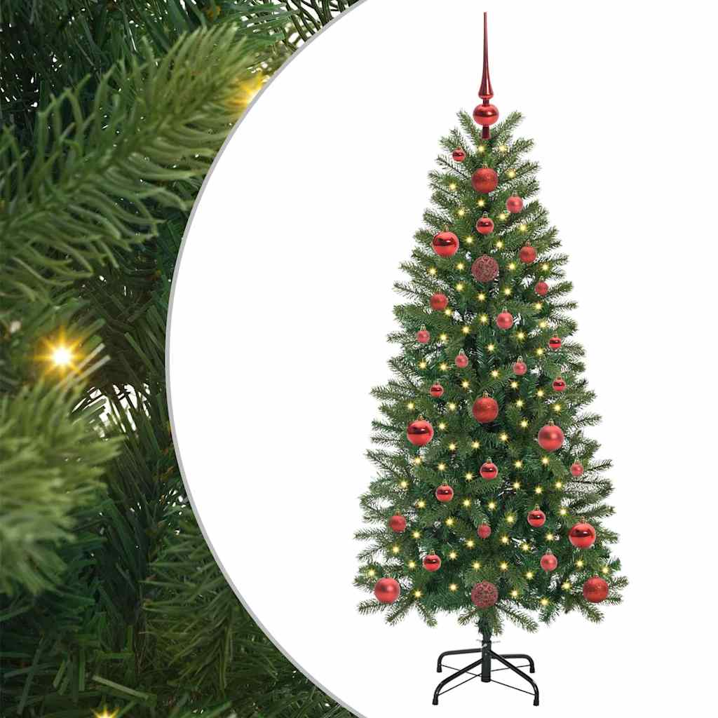 Mű karácsonyfa 150 LED-del állvánnyal Zöld 120 cm PE és PVC
