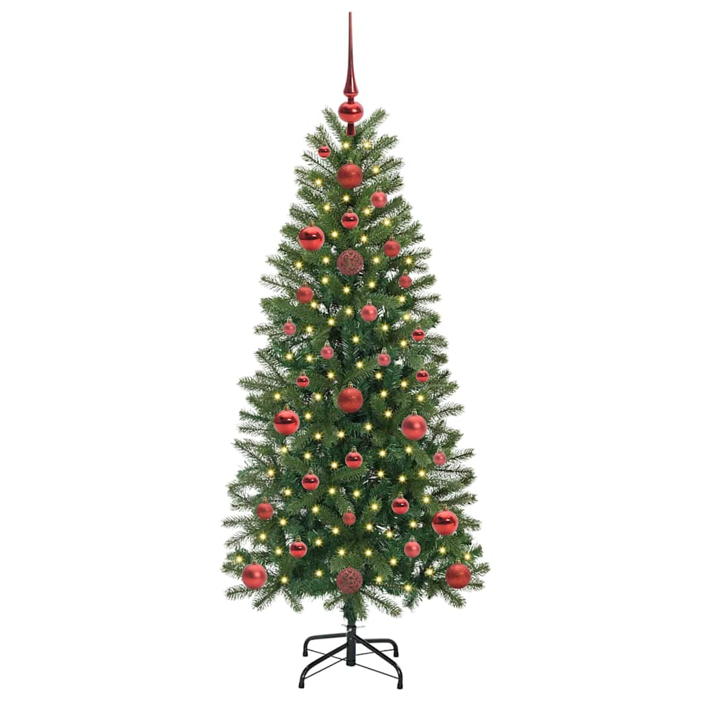 Mű karácsonyfa 150 LED-del állvánnyal Zöld 120 cm PE és PVC