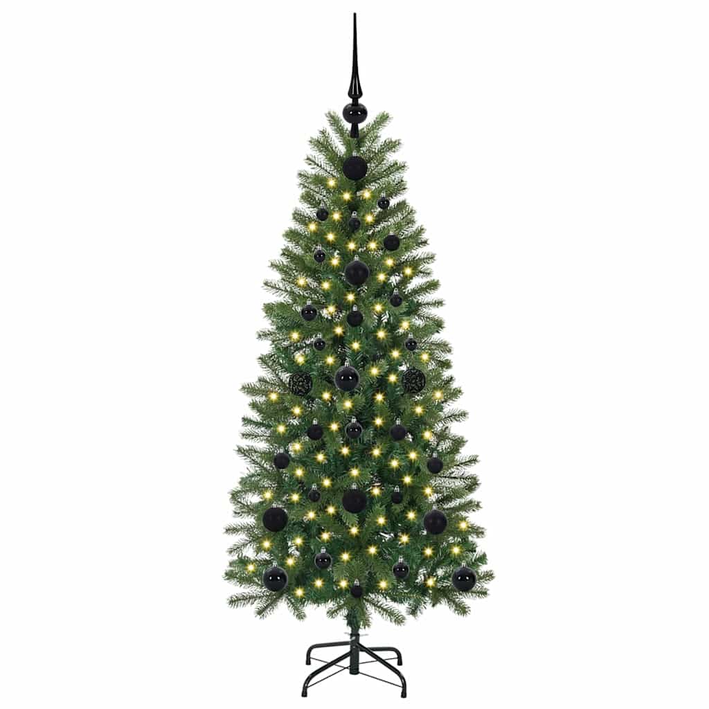 Mű karácsonyfa 150 LED-del állvánnyal Zöld 120 cm PE és PVC
