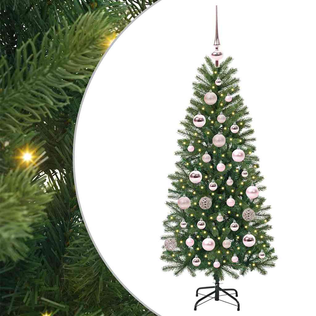 Mű karácsonyfa 150 LED-del állvánnyal Zöld 120 cm PE és PVC