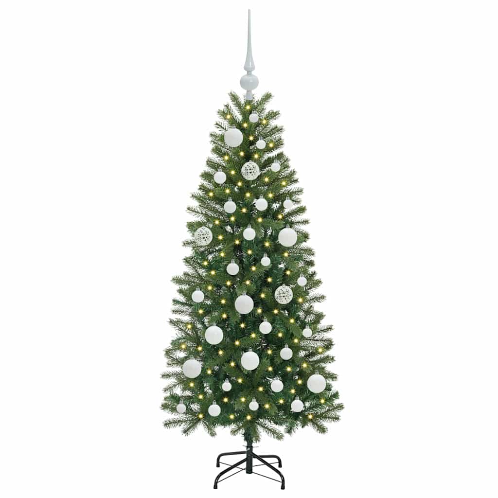 Mű karácsonyfa 150 LED-del állvánnyal Zöld 120 cm PE és PVC