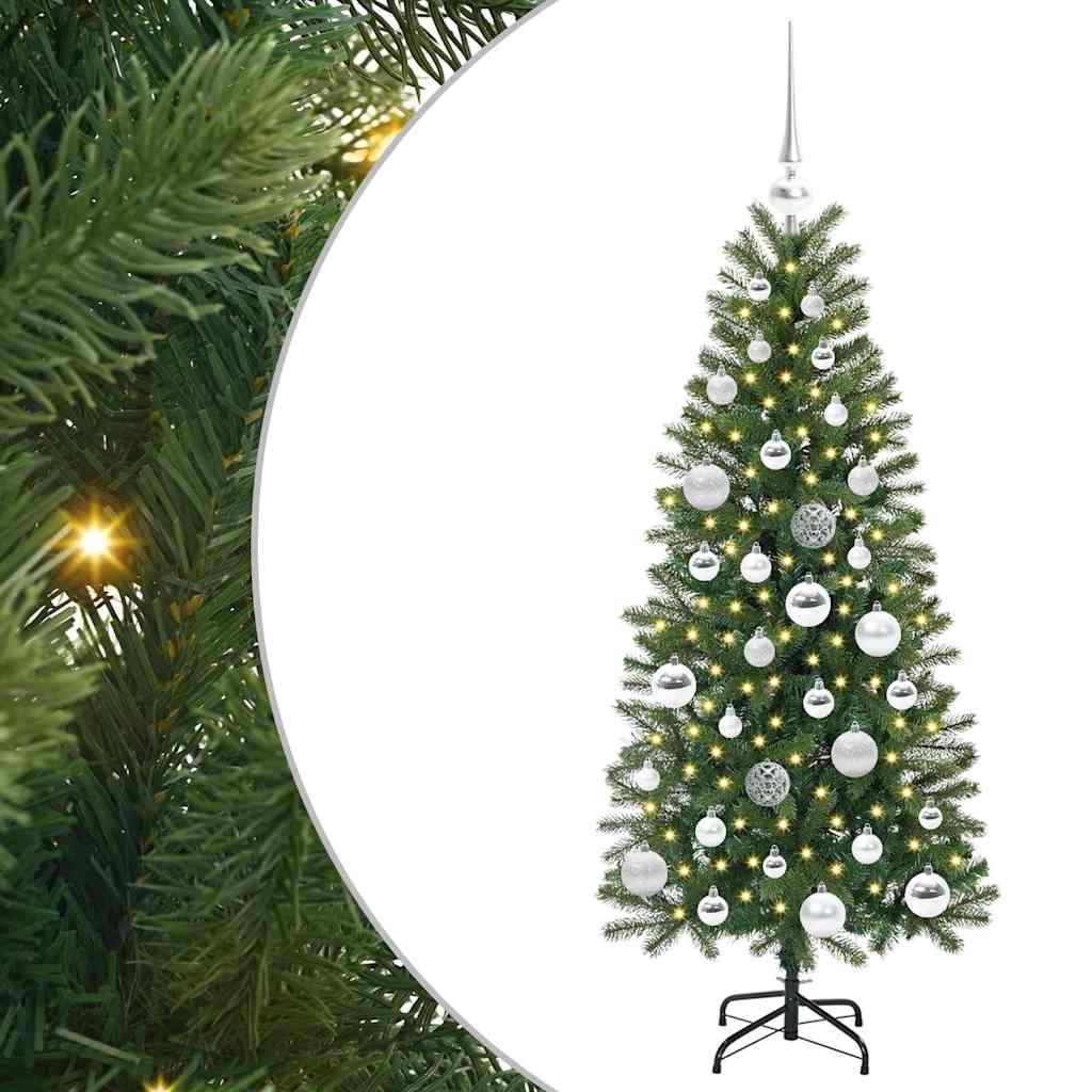 Mű karácsonyfa 150 LED-del állvánnyal Zöld 120 cm PE és PVC