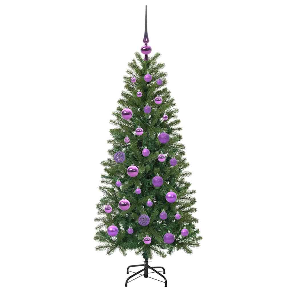 Mű karácsonyfa 150 LED-del állvánnyal Zöld 120 cm PE és PVC