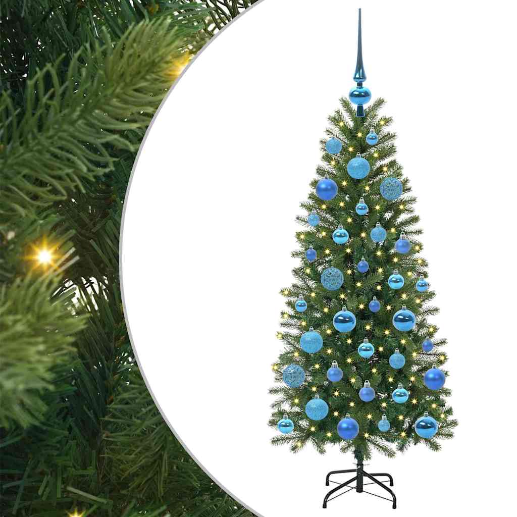 Mű karácsonyfa 150 LED-del állvánnyal Zöld 120 cm PE és PVC