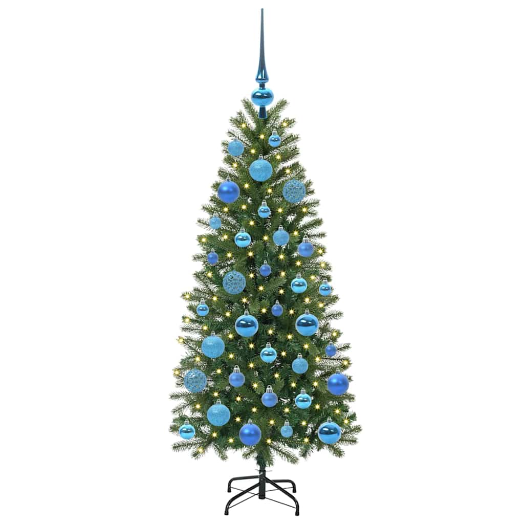 Mű karácsonyfa 150 LED-del állvánnyal Zöld 120 cm PE és PVC