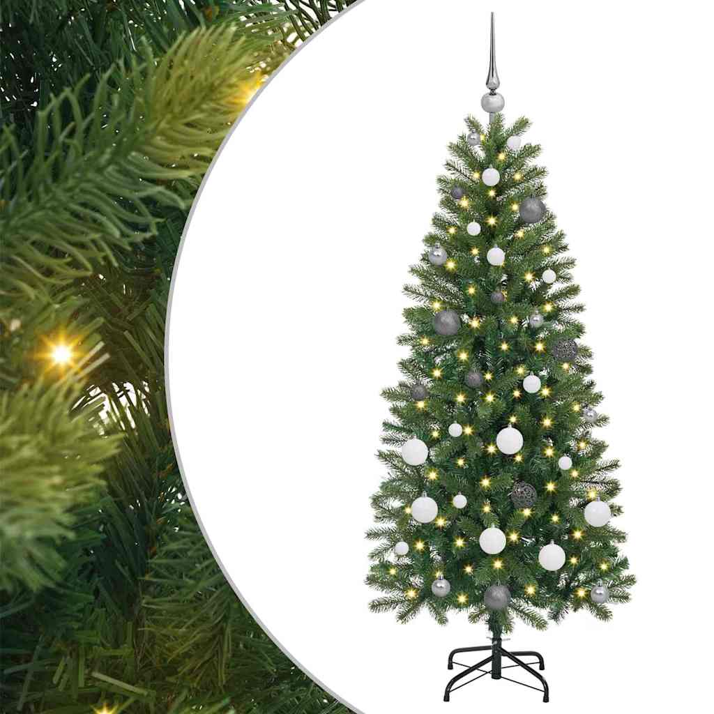 Mű karácsonyfa 150 LED-del állvánnyal Zöld 150 cm PE és PVC