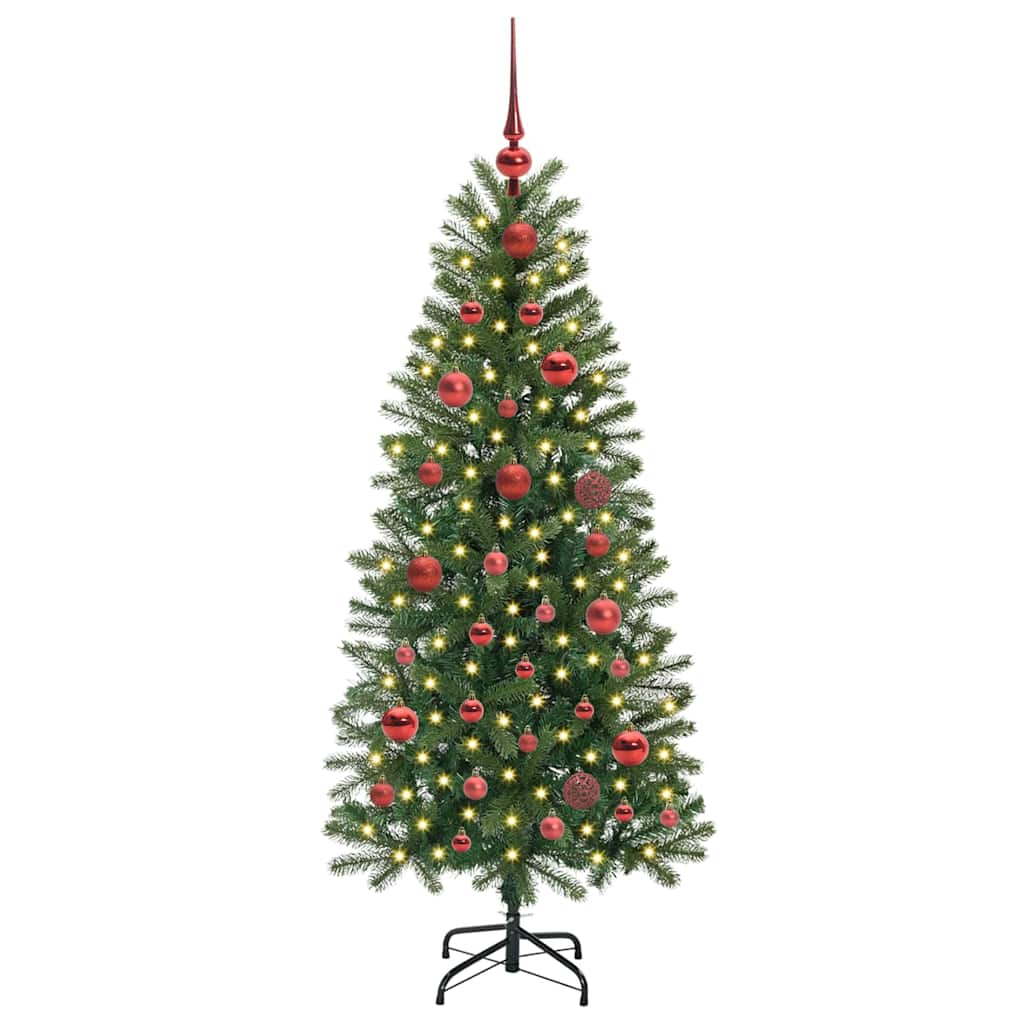 Mű karácsonyfa 150 LED-del állvánnyal Zöld 150 cm PE és PVC