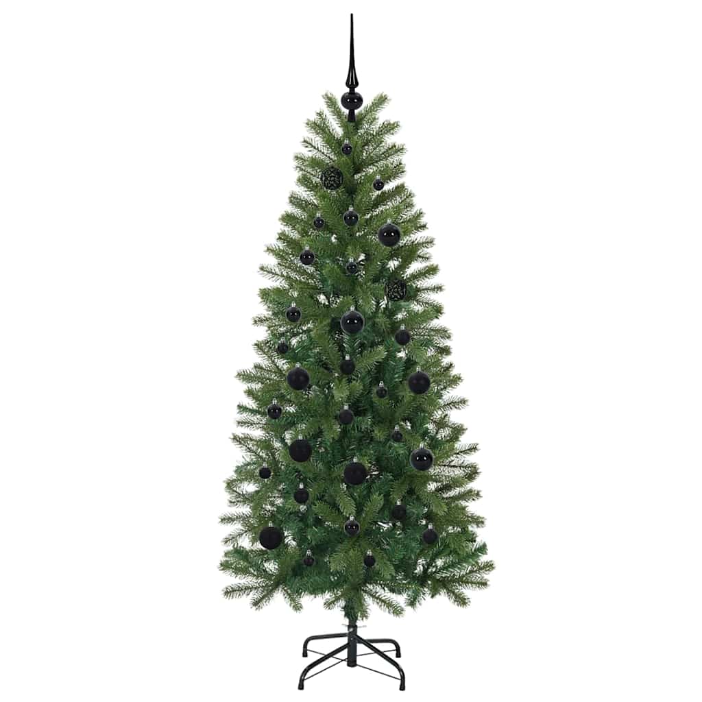 Mű karácsonyfa 150 LED-del állvánnyal Zöld 150 cm PE és PVC