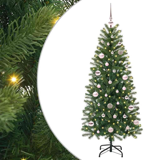 Mű karácsonyfa 150 LED-del állvánnyal Zöld 150 cm PE és PVC